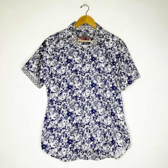 Robert Graham WAVERLY Men’s Short Sleeve Button-Up Shirt Size Large MSRP $188 - Picture 1 of 7